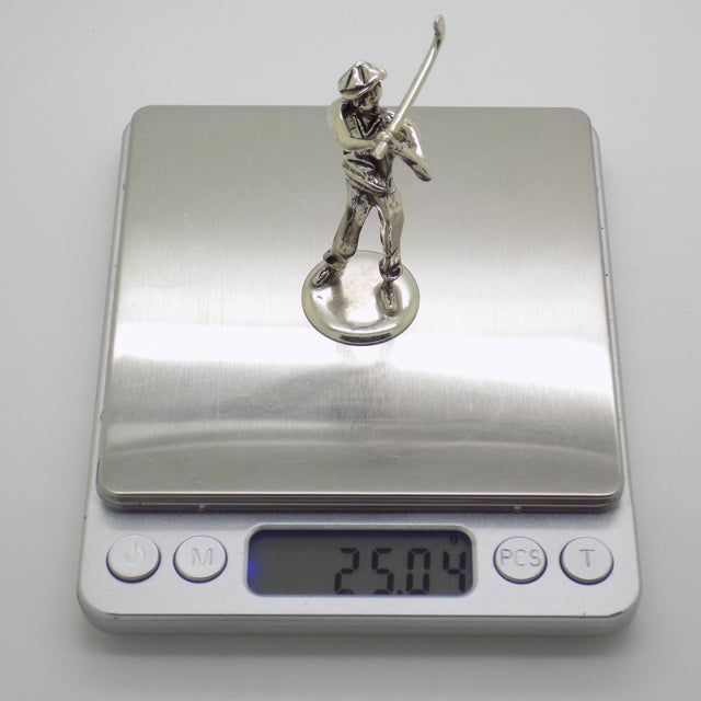 Silver Vintage Italian Silver Golf Player Figurine, 1980s For Sale - Image 8 of 11