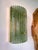 Green Contemporary Pair of Green Granita Murano Glass and Brass Sconces, Italy For Sale - Image 8 of 12