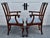 Antique Pair Mahogany Armchairs Chippendale Style Carved Ball Claw Foot Dining For Sale - Image 11 of 18