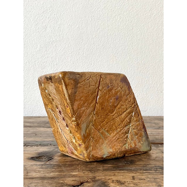 Vintage Original Studio Pottery Block Sculpture For Sale - Image 10 of 12