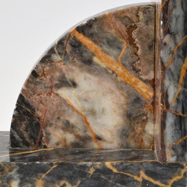 Stone Art Deco Grey Marble Bookends, 1930s, Set of 2 For Sale - Image 7 of 10