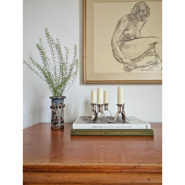 Antique Georgian Silver Plated Circular Waveform Candleholder by Charles Wright For Sale - Image 4 of 12