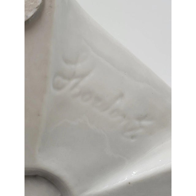 Antique OOAK Mid Century Ornate Hand Made Capodimonte Italy Large Vase No Chips For Sale - Image 9 of 12