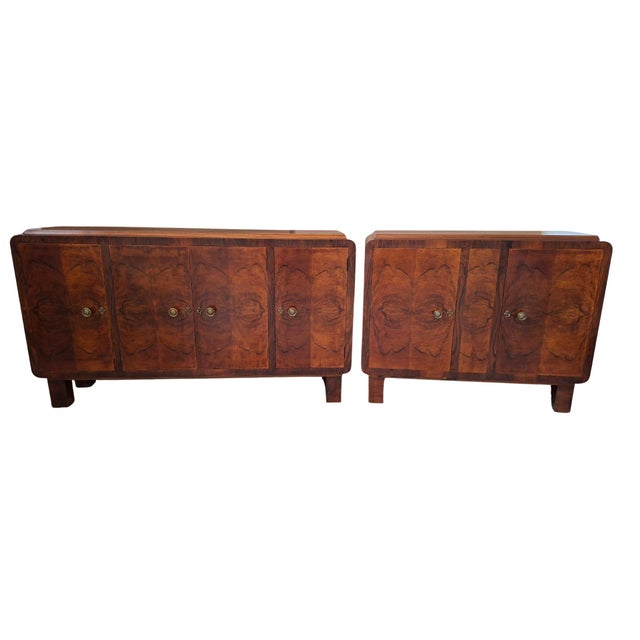 Art Deco Sideboards in Briar Wood, 1930s, Set of 2 For Sale - Image 9 of 13