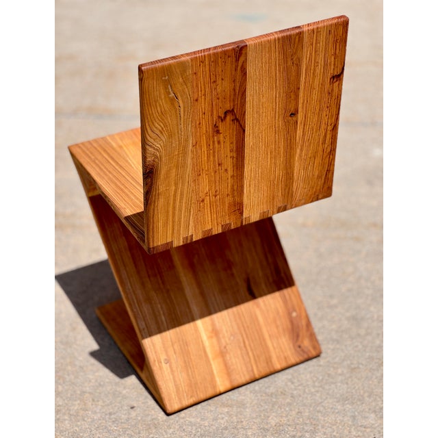 Mid-Century Modern 2026 Reproduction After Gerrit Rietveld Zig Zag Chair in Ash For Sale - Image 3 of 6