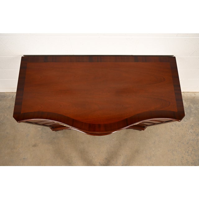 Baker Furniture Historic Charleston Chippendale Carved Mahogany Serpentine Front Dresser Chest For Sale - Image 10 of 13
