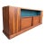 American Studio Robert Whitley Studio Credenza – Mixed Wood W/ Teal Interior, Sculptural Case and Pulls Finished on Both Sides For Sale