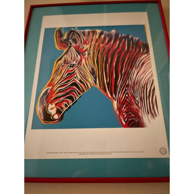 Paper Vintage After Andy Warhol Limited Lithograph Print, "Zebra 1983" For Sale - Image 7 of 10