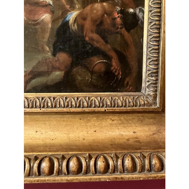 Flemish Artist, Aeneas Fleeing the Burning of Troy, 17th Century, Oil on Canvas, Framed For Sale - Image 14 of 15