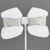 Contemporary Anne and Frank Vigneri Sterling Silver and White Lucite Clip Earrings For Sale - Image 3 of 6