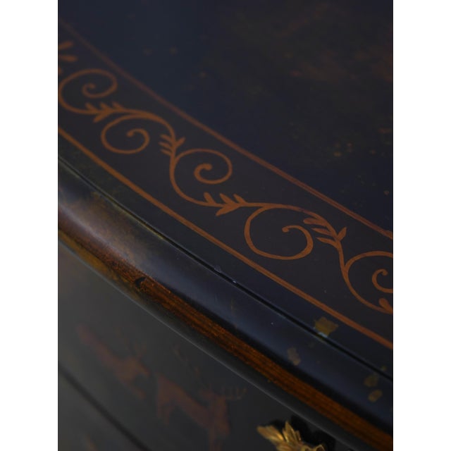 Maitland Smith Chinoiserie Louis XV Style Bombe Commode For Sale - Image 14 of 18