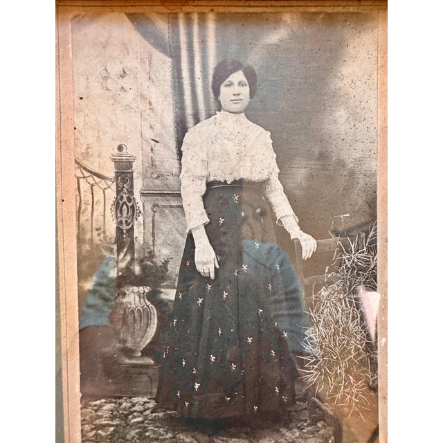 Italian Early 1900s Italian “Formato Gabinetto” Portrait in Ornate Decorative Frame For Sale - Image 3 of 9