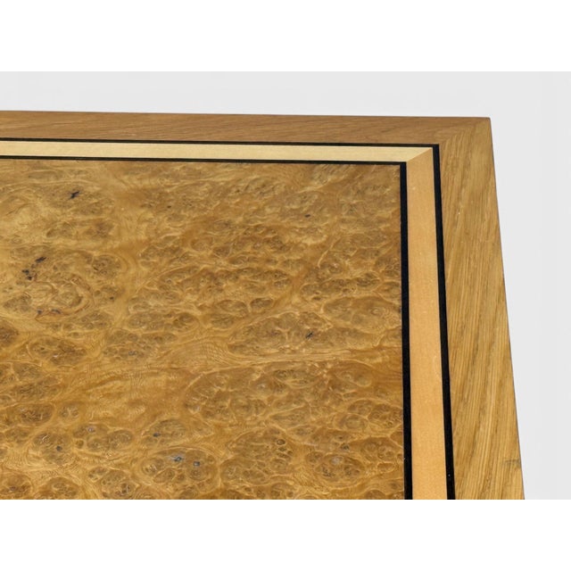 David Linley, Inlaid Dining Table, Burlwood Oak, United Kingdom, 2000s For Sale - Image 9 of 13