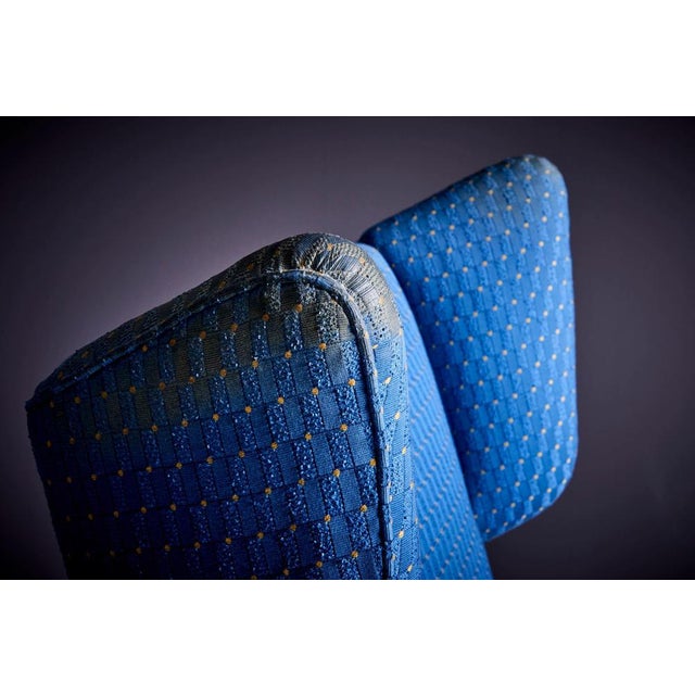 Italian Winged Highback Lounge Chair in the style of Carlo Molino, 1950s For Sale - Image 6 of 13