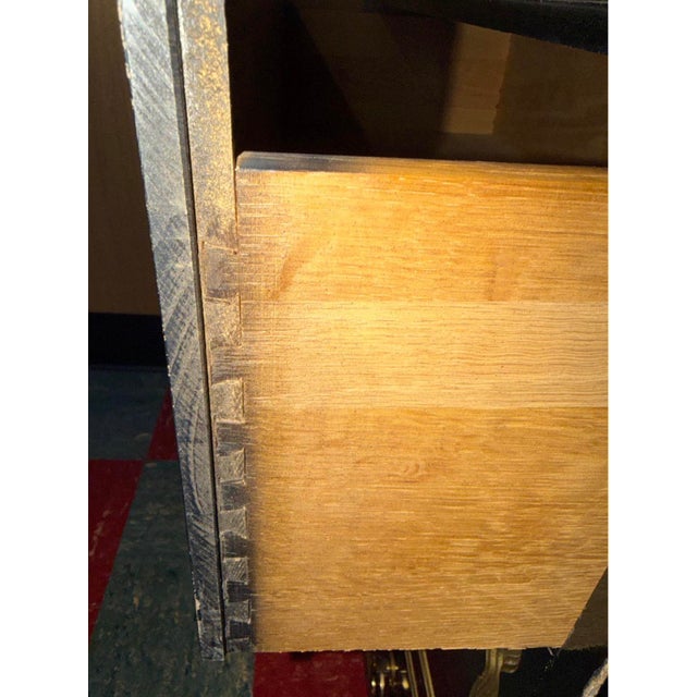 Black 1950’s Attributed to Dorothy Draper Espana Line Mid Century Modern Chest of Drawers. Black Lacquer Made of Cherry For Sale - Image 8 of 14
