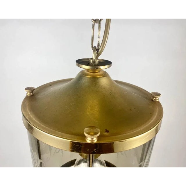 Vintage Lantern in Glass and Metal, 1980s For Sale - Image 8 of 11