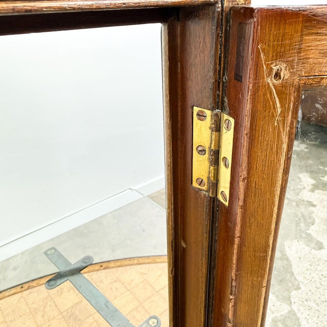 Antique Curved Glass Display Cabinet Wooden Showcase, 1890s For Sale - Image 16 of 18