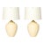Pair of Modernist Hand-Blown Murano Glass Urn Form Vellum Hue Table Lamps For Sale