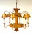 Brown Mid 20th Century Hollywood Regency Ochre Japanned Faux Bamboo Tole Six-Light Chandelier For Sale - Image 8 of 18