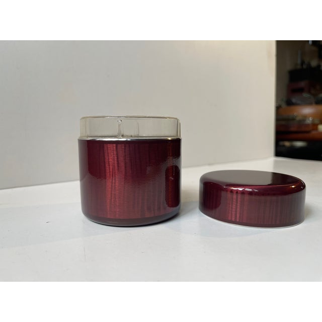 Maroon Cathedral Cigarette Dispenser in Ename by Grete Prytz Kittelsen, 1950s For Sale - Image 8 of 9