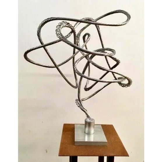 Abstract Aluminum Sculpture For Sale - Image 4 of 4