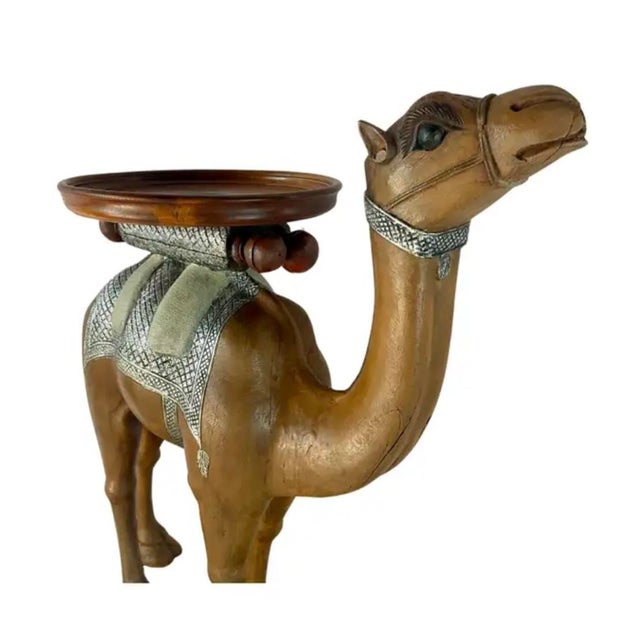 English Anglo-Indian Carved Camel Side Table, 19th Century For Sale - Image 3 of 13