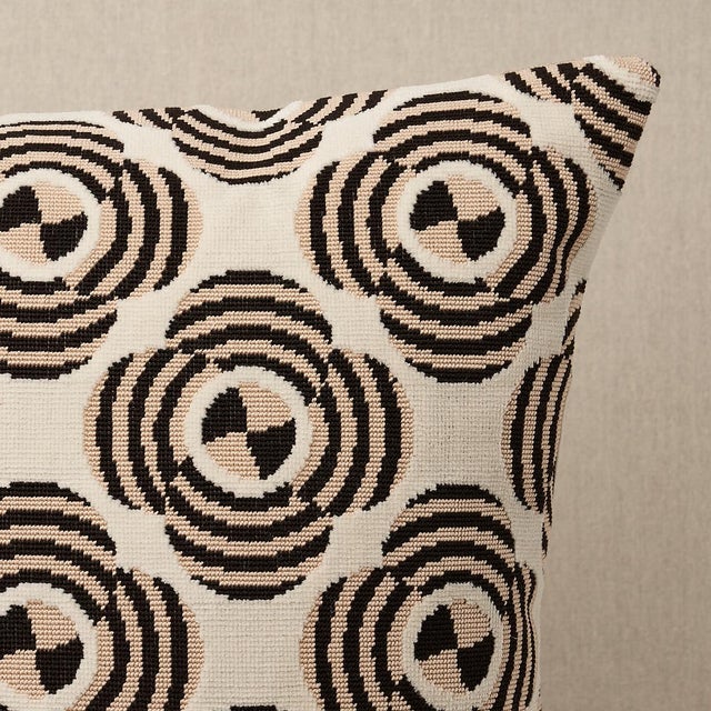 Schumacher Schumacher x Johnson Hartig Le Moderne Cut Velvet Pillow 20" x 20" in Neutral For Sale - Image 4 of 5