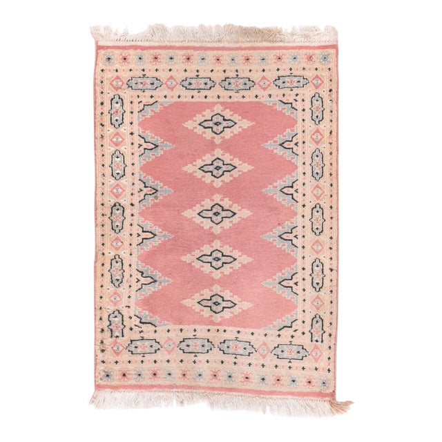 Rust Bukhara Pakistan Area Rug For Sale