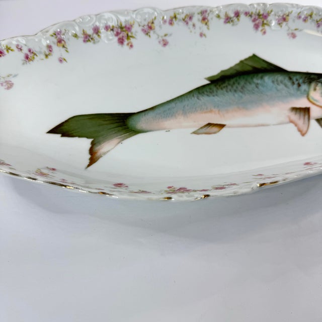 Add this wonderful antique scalloped fish platter from LS&S Carlsbad (L Straus and Sons) to your collection. At a little...