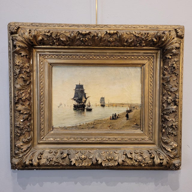 Late 19th Century School of Konstantinos Volanakis, The Hybris Ship in Piraeus, 1891, Oil on Canvas For Sale - Image 5 of 18