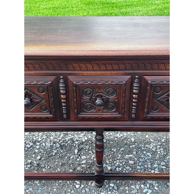 Kittinger Furniture Hand Carved Jacobean Style Sideboard Chairish