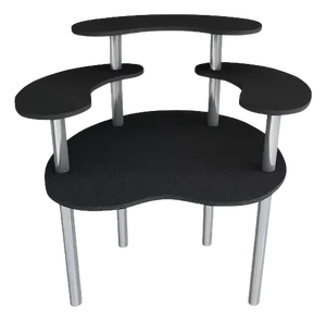 Lacquered Black Alffie Chair by Melis Tatlicibasi