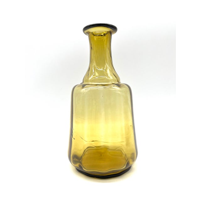 1950s Mid-Century Modern Amber Glass Vase by Arthur Percy for Gullaskruf, Sweden, 1950s For Sale - Image 5 of 17