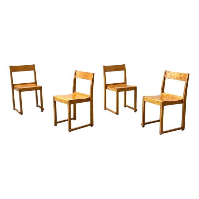 Orchestra Chairs by Sven Markelius, 1940s, Set of 4 For Sale