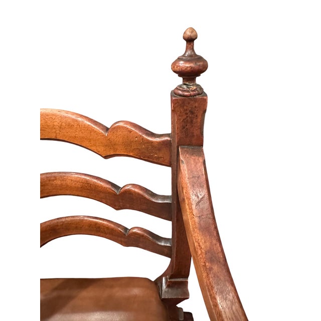 19th Century 19th Century European Walnut Gondola Style Armchair. For Sale - Image 5 of 13