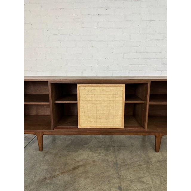 Two Toned Walnut & Cane Credenza For Sale - Image 12 of 12