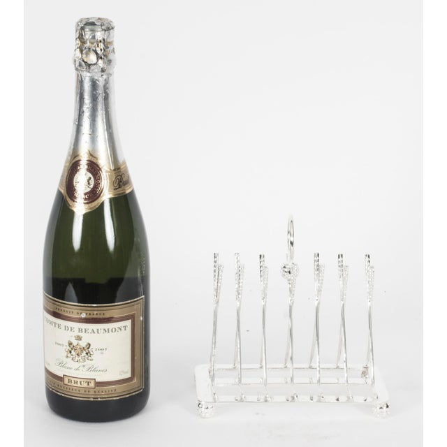 Metal Vintage Silver-Plated Toast Rack, 1980s For Sale - Image 7 of 15