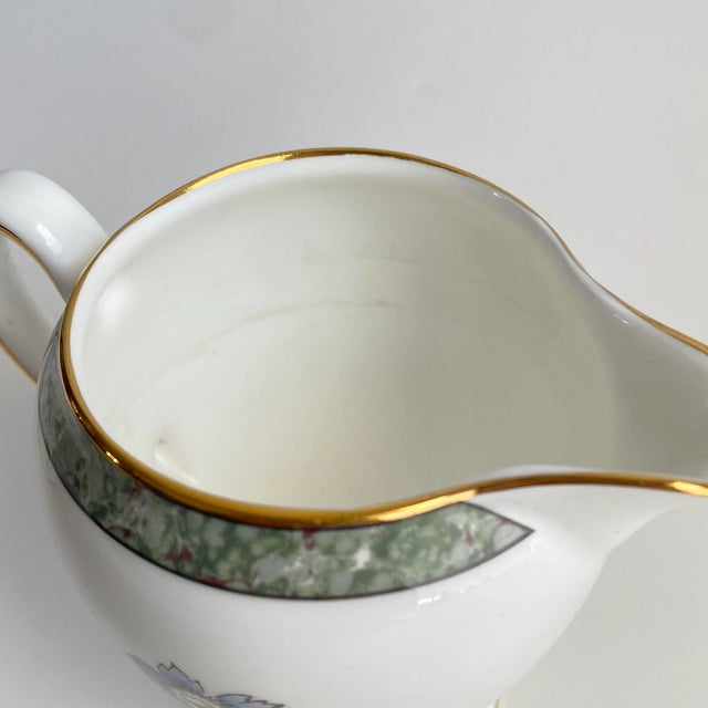Vintage Wedgwood Hummingbird Creamer & Sugar Bowl Floral Bird Bone China For Sale - Image 12 of 13