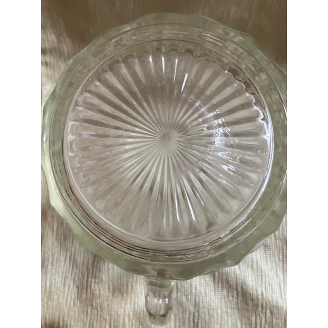 American 1950s Waterford Pitcher & 8 Silver Rimmed Glasses For Sale - Image 3 of 7