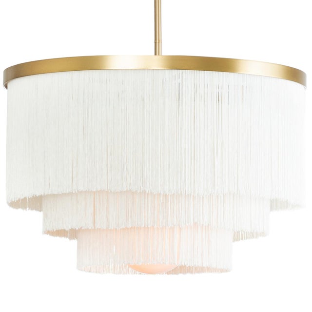 Regina Andrew Cabaret Fringe Chandelier, Ivory For Sale - Image 4 of 7