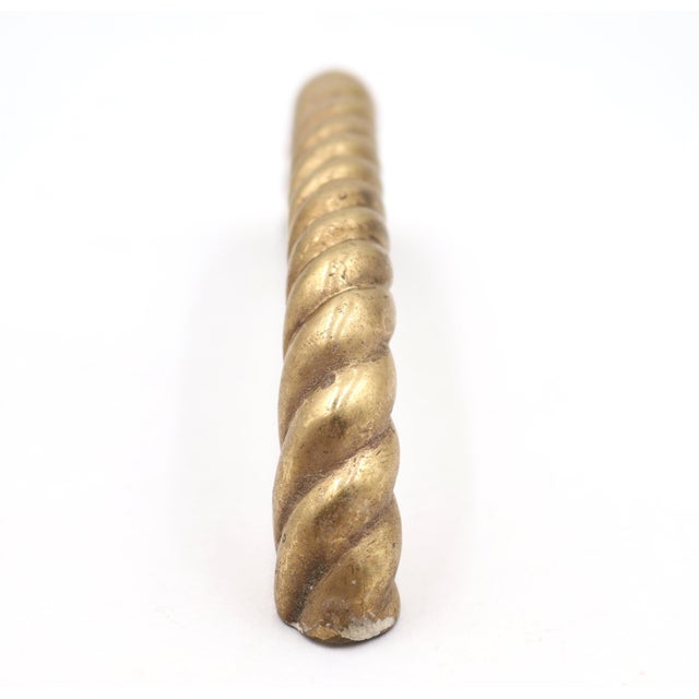 Traditional Waldorf Astoria 5 In. Brass Braided Drawer Pull For Sale - Image 3 of 5