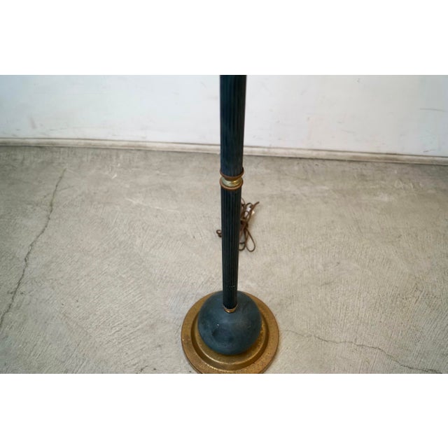 Metal 1970’s Postmodern Verdigris Floor Lamp For Sale - Image 7 of 12