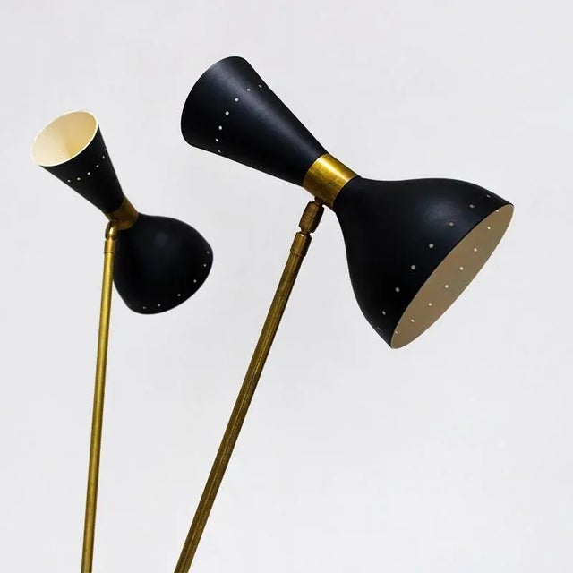 Italian Brass Floor Lamp, 1950s For Sale - Image 4 of 7
