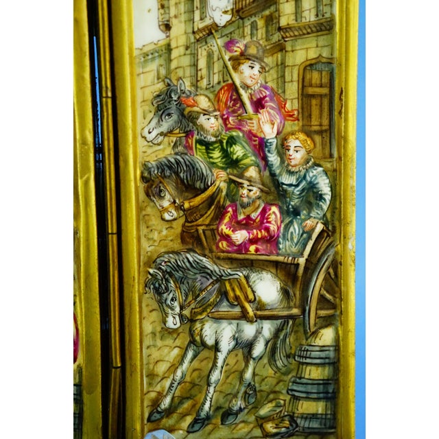 Capodimonte, Triptych Plaque Bas-Relief the Brawl, 1800s, Porcelain For Sale - Image 16 of 18