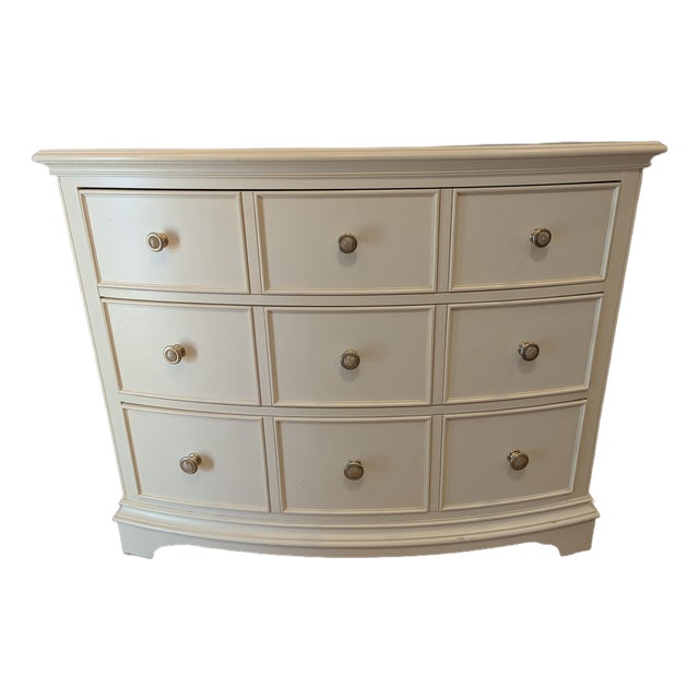 Cream Marble Inlay Thomasville Chest of Drawers Dresser For Sale