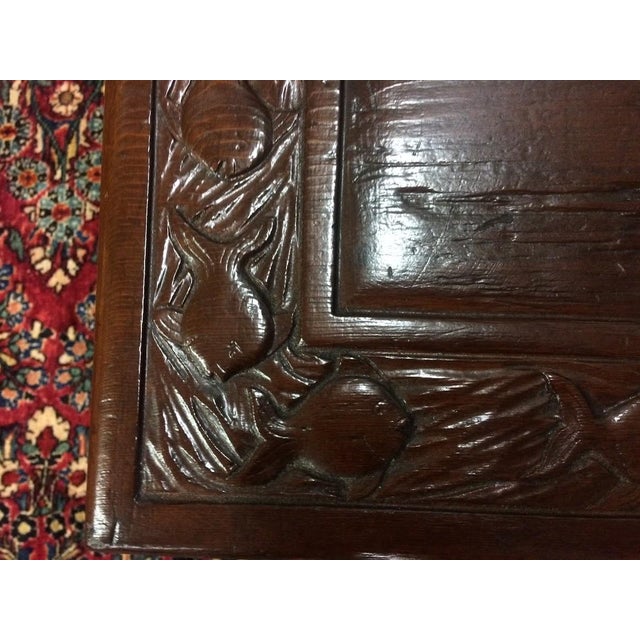 Vintage Blanket Chest, Seahorse Carved Trunk For Sale - Image 10 of 11
