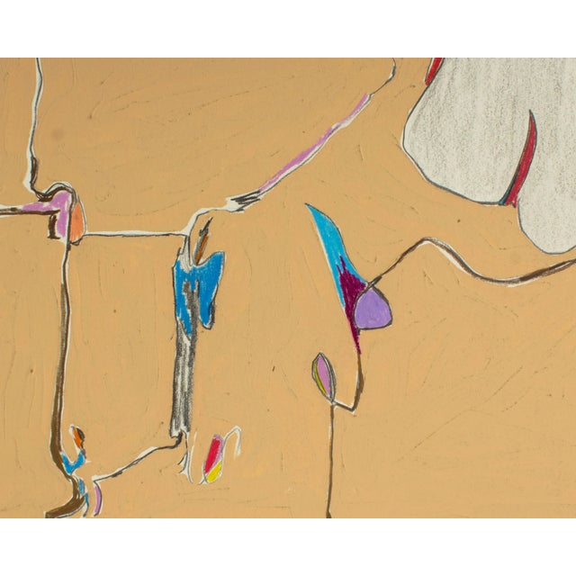 1980s 1981 Abstract Mixed Media Painting by Harry Hilson For Sale - Image 5 of 8