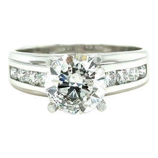 Dcla Platinum Diamond Engagement Ring 2.60ct 6.8g, Size 8.5 For Sale