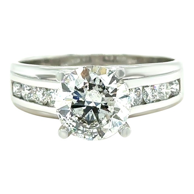 Dcla Platinum Diamond Engagement Ring 2.60ct 6.8g, Size 8.5 For Sale