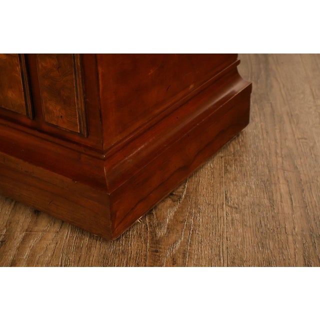 Brown Herschede Burl Wood Five Tube Grandfather Clock For Sale - Image 8 of 18